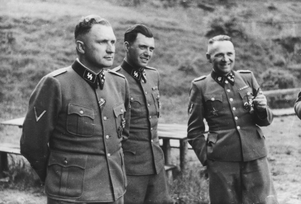 Richard Baer, Josef Mengele y Rudolf Hoess Auschwitz