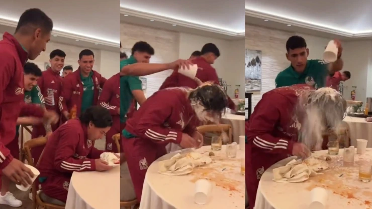 Diego Lainez festeja su cumpleaños con la Selección Mexicana