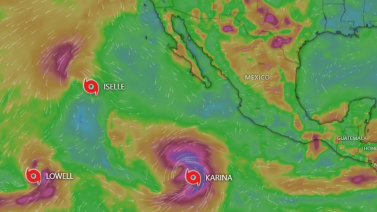 Se forman las tormentas tropicales Karina y Lowell en el Pacífico; trayectoria y distancia de México
