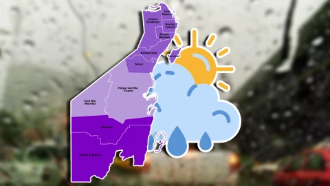 Estos son los MUNICIPIOS en los que LLOVERÁ hoy 5 de enero de 2026 en Quintana Roo.webp