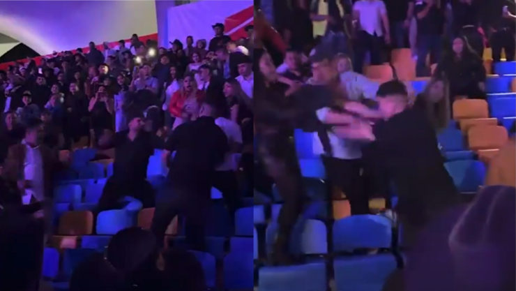 ¡Qué bárbaros! Se desata trifulca en pleno concierto de Grupo Firme.