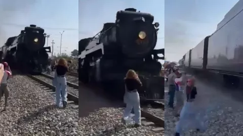 Otra mujer casi muere arrollada por locomotora %22La Emperatriz%22; así fue el momento.jpg
