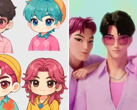 Stcikers kawaii de los Saja Boys de la película de KPop Demon Hunters