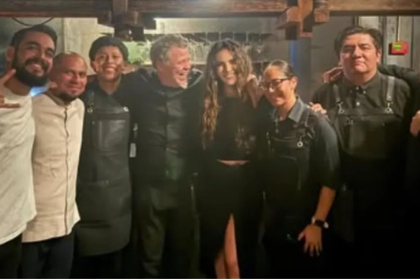 Litzy y el chef Poncho Cadena