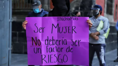 Feminist Protest At Palacio Nacional