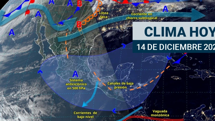 Consulta el pronóstico del clima para este sábado 14 de diciembre