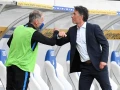 Bruno Labbadia del Hertha Berlín guardó mesura en el festejo.
