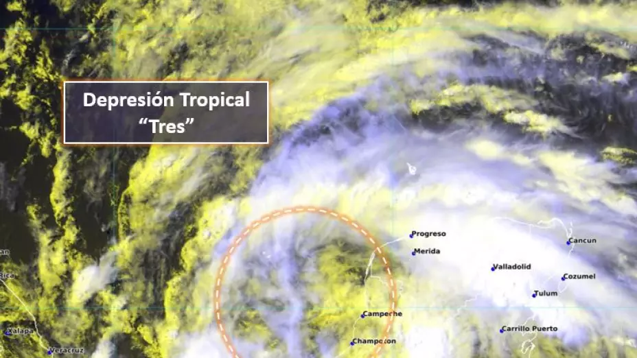 Se forma la Depresión Tropical Tres en el Golfo de México: Conagua