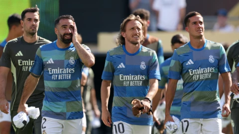Dani Carvajal, Luka Modric y Lucas Vázquez