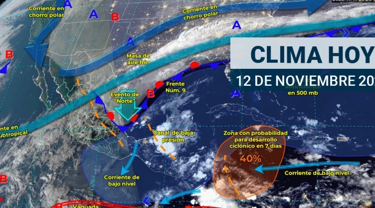Clima en México 12 de noviembre de 2023