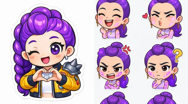 5 stickers de Baby Rumi para imprimir GRATIS para los fans de Kpop Demon Hunters