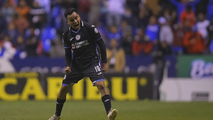 Charly Rodríguez festeja gol contra Puebla Cruz Azul Clausura 2023