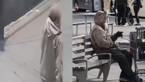 VIDEO: Persona en situación de calle agrede y golpea a una mujer en plena vía pública