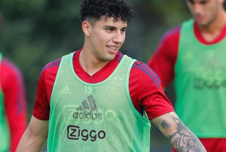 Jorge Sánchez en un entrenamiento del Ajax