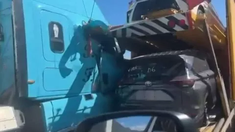 Choque en la autopista Puebla-Veracruz