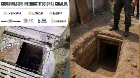 Túnel encontrado en el penal de Aguaruto, en Culiacán