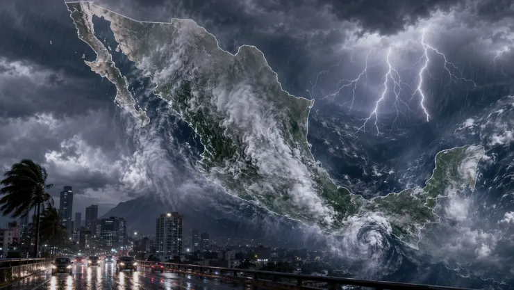 ¿Fausto causará las lluvias? Alertan por más de 40 horas de DILUVIO en estos estados de México
