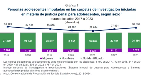 &iquest;Cu&aacute;ntos adolescentes est&aacute;n involucrados con delitos en M&eacute;xico?