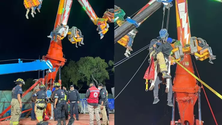 VIDEO: 24 personas quedaron atrapadas en juego mecánico en Edomex