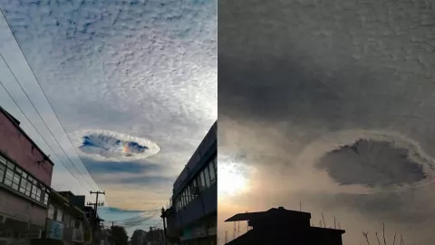 VIDEO: ¿Un portal? Captan un extraño agujero en el cielo