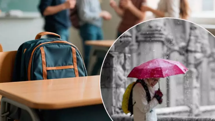 Suspenden clases por lluvia