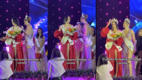Reina de belleza se niega a entregar corona.