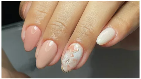 diseño de uñas encapsuladas ideas marmol