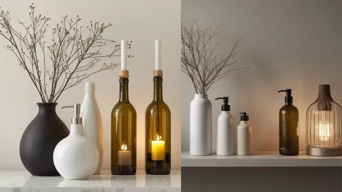 ¿Cómo reciclar botellas de vino? 7 ideas sencillas, minimalistas y aesthetic