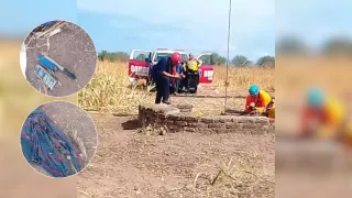 Localizan objetos en la noria donde hallaron restos humanos, en Salvador Alvarado