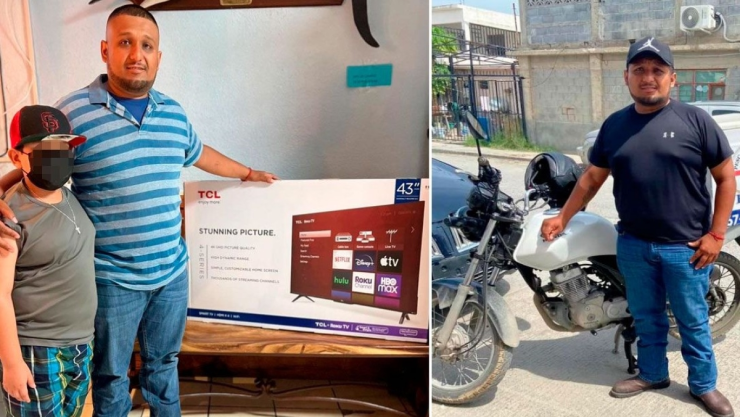 repartidor de comida recibe recompensa