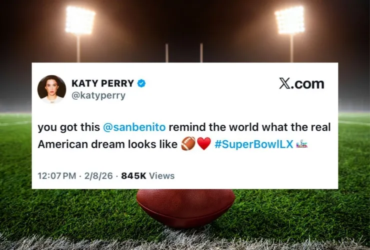 Katy Perry apoya a Bad Bunny en redes sociales previo al Super Bowl 2026