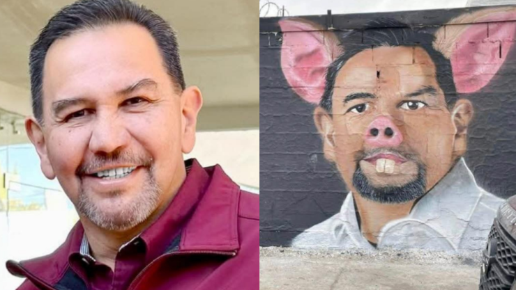 Detienen a artistas por pintar mural del alcalde de Ciudad Juárez