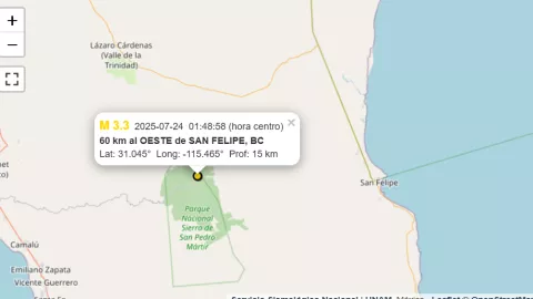Alerta amarilla: ¿Sentiste el temblor? Se registra sismo en San Felipe