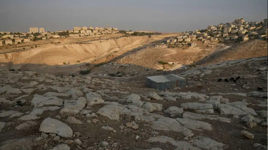 Vista general de la zona E1, un terreno al este de Jerusalén.