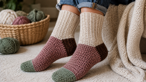 Calcetines con detalles invernales