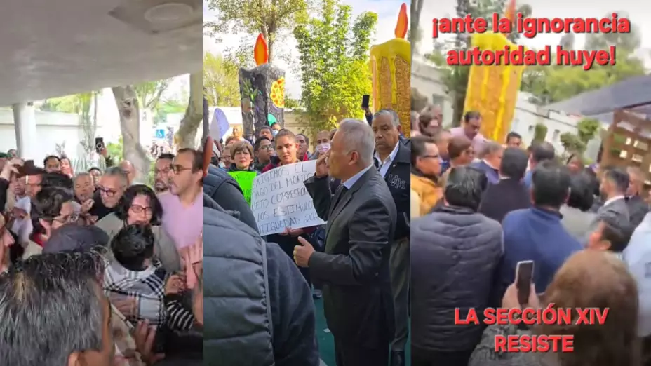 jaloneos durante la protesta del personal del hospital general de méxico dr eduardo liceaga