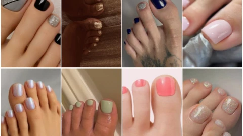 diseño uñas pies elegantes