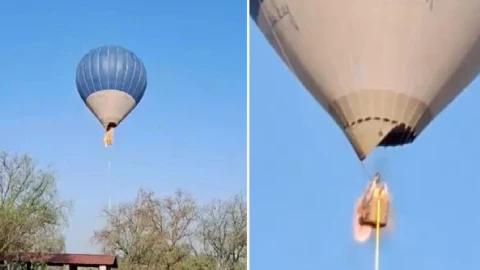 Víctimas de globo en Teotihuacan