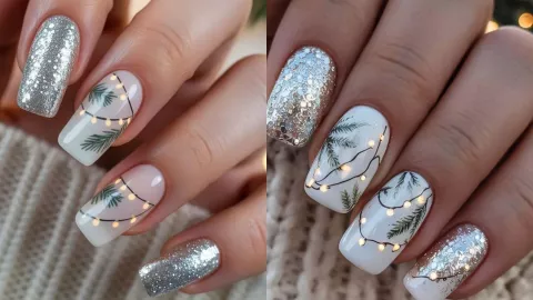 23 modelos de uñas navideñas elegantes y sencillas: puedes usarlas en cortas o largas y se ven preciosas