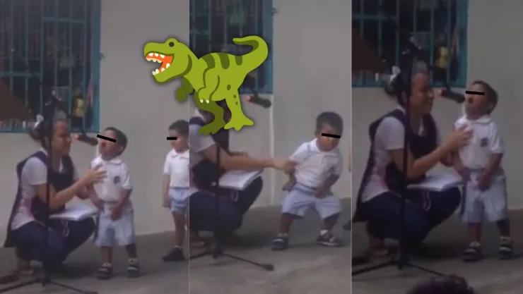 Niño dinosaurio