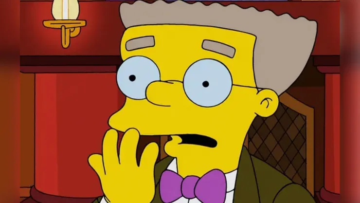Imagen de Smithers de los Simpson con rostro sorprendido