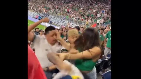 Pelea en estadio de Houston