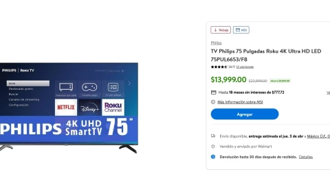 La oferta que Walmart presentó para una TV de 75 pulgadas