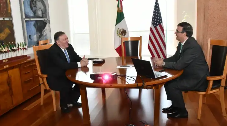 Mike Pompeo y Marcelo Ebrard