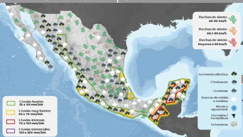 Clima en México 29 de octubre de 2023