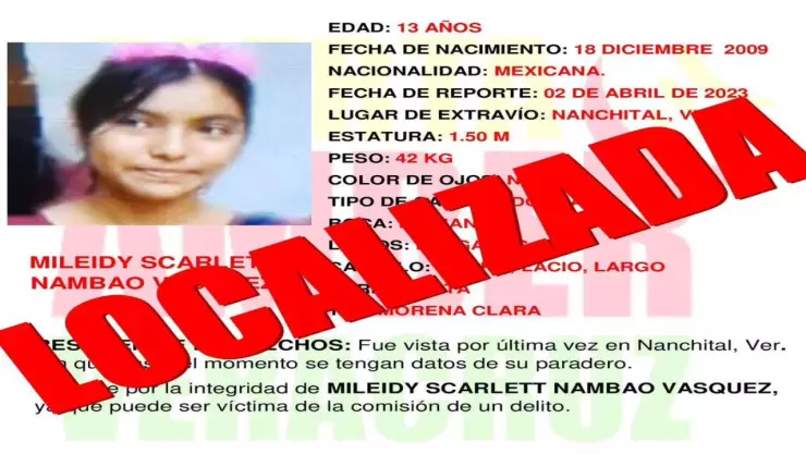 Mileydi Scarlett localizada