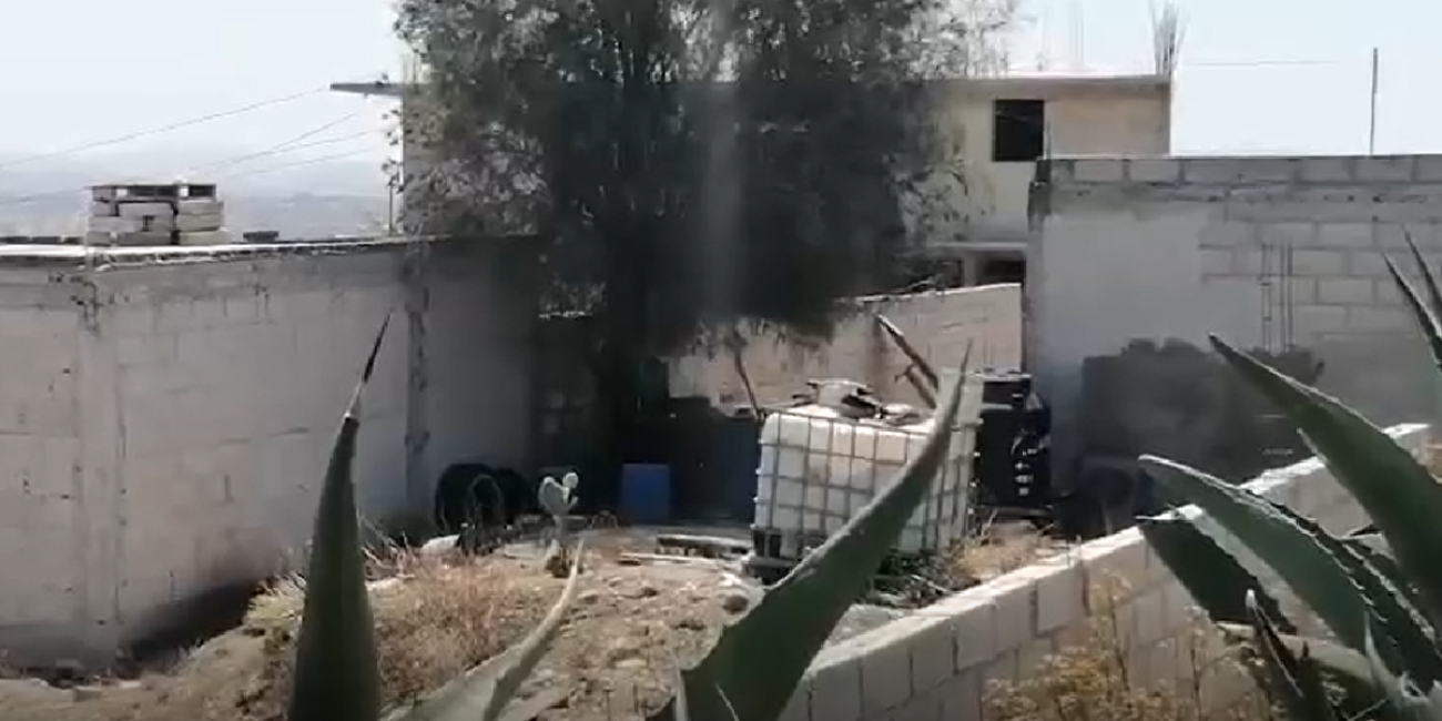 Por camioneta incendiada aseguran predio con huachicol Hidalgo.png