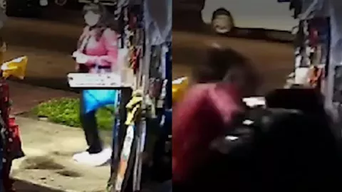 ¡Sólo necesitó una mano! Captan a mujer frenando ataque a un abuelito en calles de Guadalajara