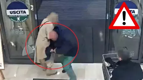 VIDEO SENSIBLE: Captan un intento de secuestro de una bebé en un supermercado en Italia; la niña terminó herida 
