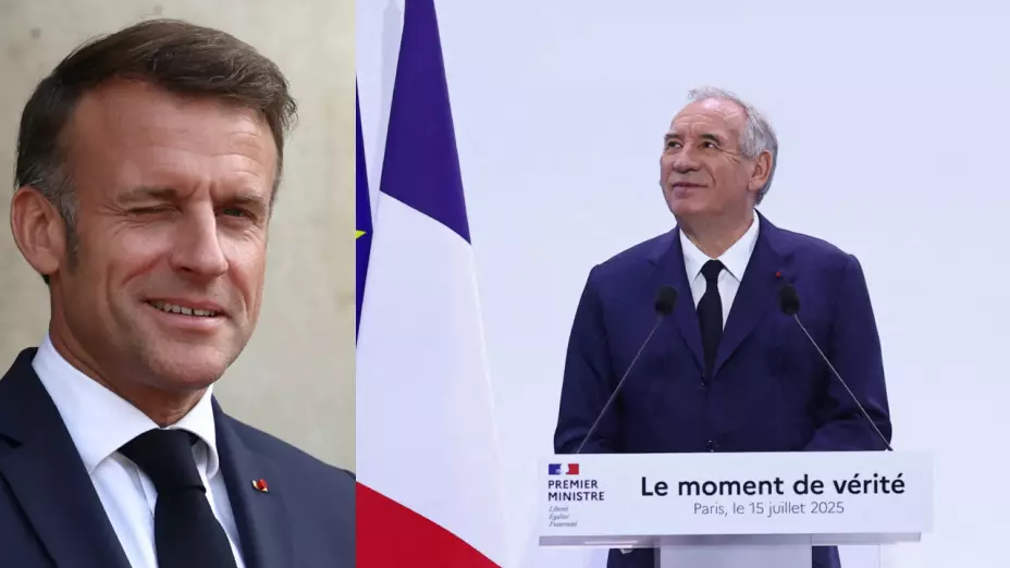 El primer ministro de Francia, François Bayrou, presenta en un podio el plan de recortes y austeridad para el presupuesto de Francia 2026.